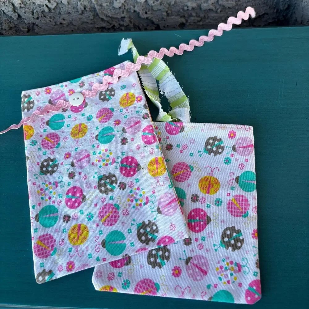 Handmade Lady Bug Gift Bag Set: Gift Wrapping Supplies